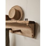 Porte-manteau mural ancien 6 patères en bois brut - Art populaire20260819_155959