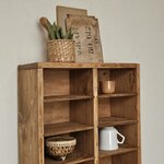 Meuble casier mural ancien en bois brut 24 casiers20260822_105640