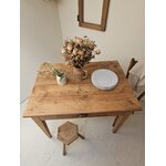 Table de ferme ancienne en orme et chêne massif restauréejpg