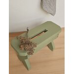 Petit tabouret rustique vintage vert en bois massif20260914_100851
