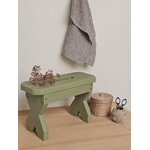 Petit tabouret rustique vintage vert en bois massif20260914_102353