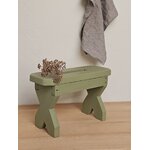 Petit tabouret rustique vintage vert en bois massif20260914_100758