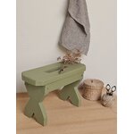 Petit tabouret rustique vintage vert en bois massif20260914_102455