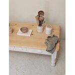 Table basse ancienne 3 tiroirs beige lin et bois20260927_111610