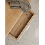 Table basse ancienne 3 tiroirs beige lin et bois20260927_111640