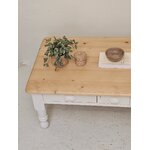 Table basse ancienne 3 tiroirs beige lin et bois20260927_111557