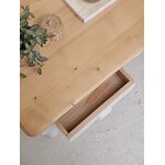 Table basse ancienne 3 tiroirs beige lin et bois20260927_111624