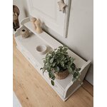 Petit meuble de métier ancien avec tiroirs en bois peint grège20260930_112042