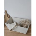 Bac de rangement vintage en bois peint beige20261004_084946