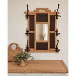 Vestiaire d'entrée mural Art Déco en bois clair et miroir biseauté file_00000000e4cc81f4aeff95085311746c