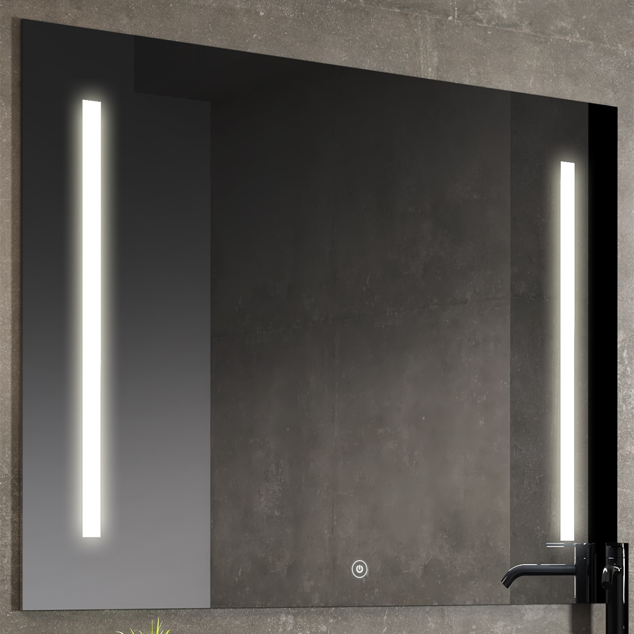 Miroir éclairage LED de salle de bain DEKA avec interrupteur tactile et anti-buée - 100x80cm