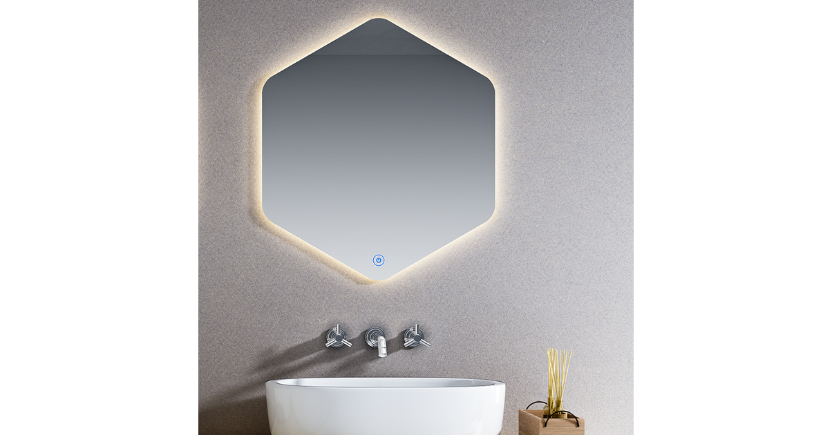 Présentoir Podium 3d Et Miroir Memphis Sur Fond Rose Corail | Photo Premium