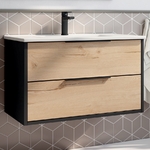 Alba-2 tiroir 80-noir-roble-sans-miroir