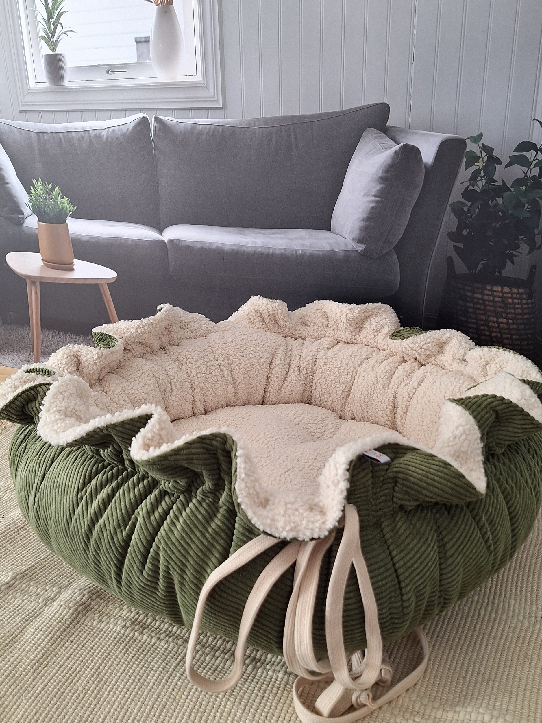 panier pour chat vert