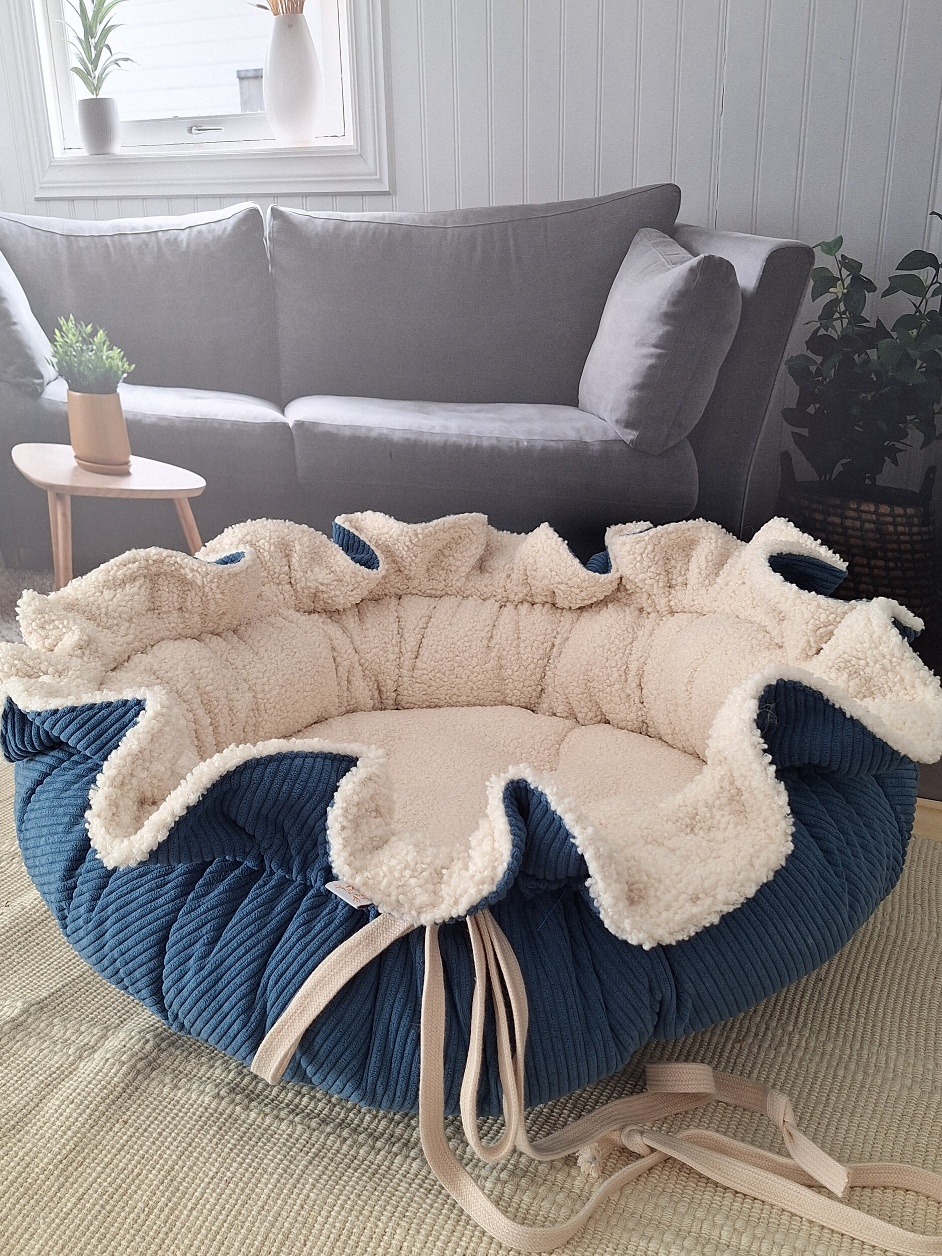 panier pour chat bleu jean é