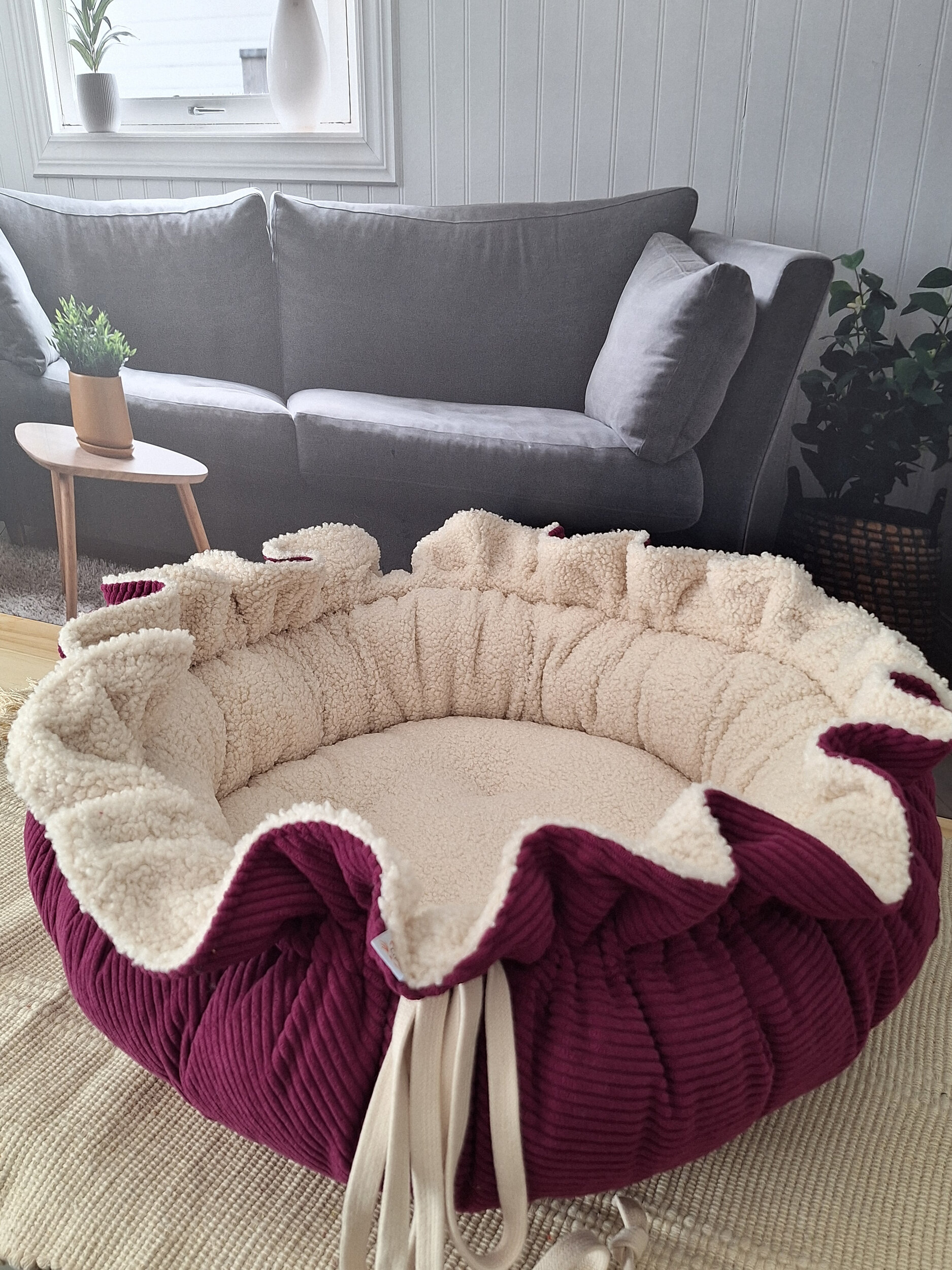panier pour chat aubergine 2