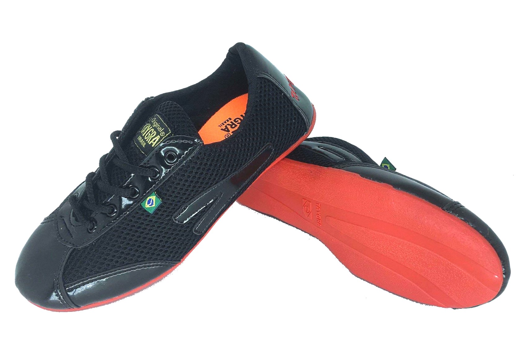Baskets de danse TAYGRA dança noir gloss (semelle lisse rouge)