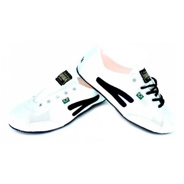 Baskets de danse TAYGRA Slim blanches et noires souples légères flexibles et confortables