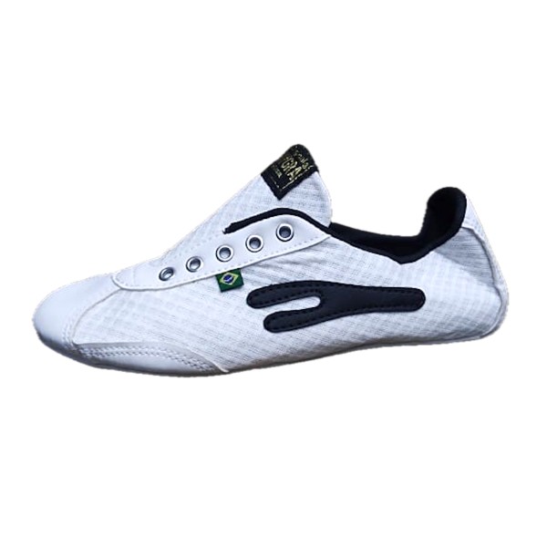 Baskets de danse TAYGRA Slim blanches et noires souples légères flexibles et confortables Vue profil