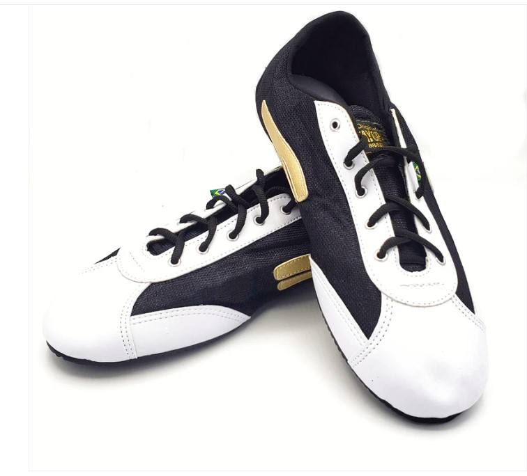 Baskets de danse TAYGRA Slim noires blanches et or souples légères flexibles et confortables