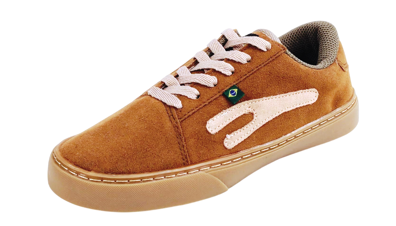 askets de danse TAYGRA Urbano marron beige souples légères confortables Vue trois quarts