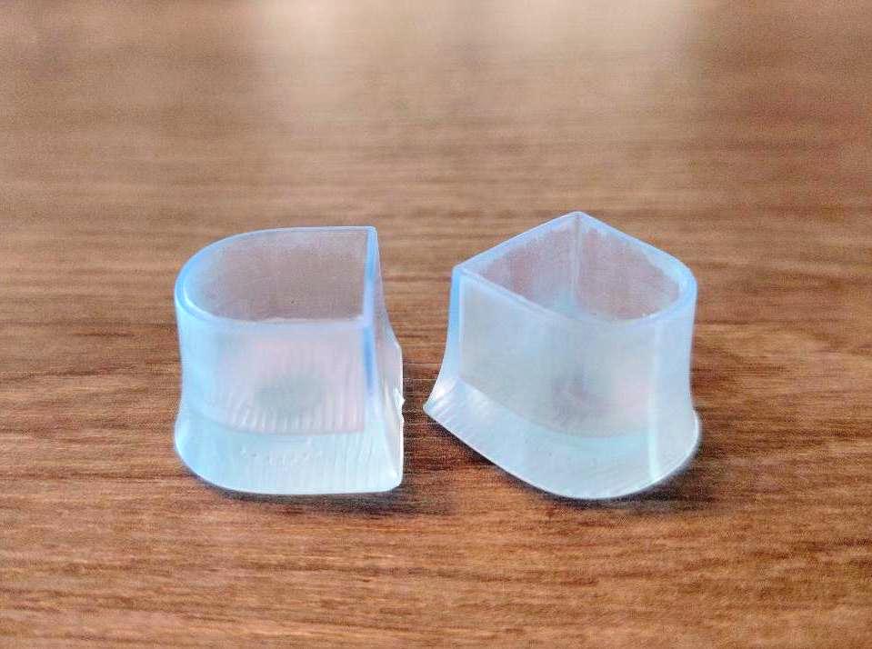 protège-talons élastomère thermoplastique transparent Vue de près
