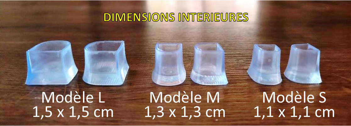 protège-talons élastomère thermoplastique transparent taille S à L