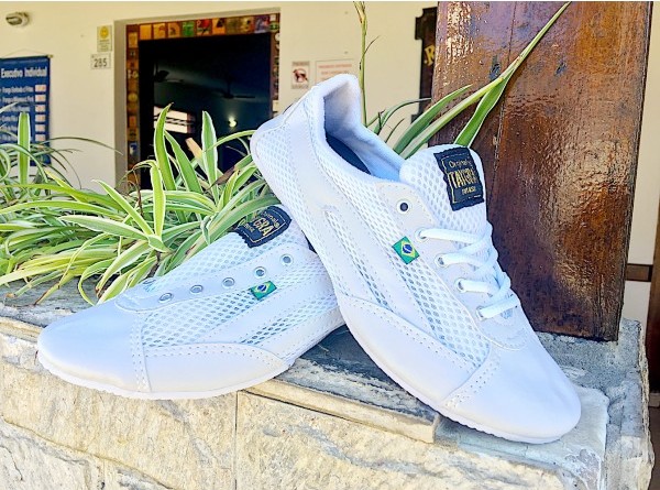 Baskets de danse TAYGRA Slim tout blanc paire