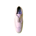 Chaussures de danse homme STEFANO BEIGE en cuir beige clair talon 2cm et semelle peau vue dessus