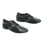 Chaussures de danse homme UGO superflex en cuir tissu filet noirs talon 1cm et semelle fine peau vue paire