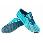 Baskets de danse TAYGRA Corrida bleu ciel souples légères et confortables Vue face et semelle