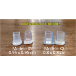 protège-talons élastomère thermoplastique transparent avec dimensions XS et XX