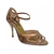 Chaussures de danse femme AMORE satin et paillettes cuivre talon 8cm métallisé cuivre