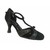 Chaussures de danse femme ANGIE à bouts fermés en cuir, peau et glitter noirs. Talon 3 ou 7cm