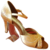 Chaussures de danse femme STELLA à bouts ouverts en satin chair et strass talon strassé 8,5cm chair vue 3 quarts