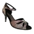 Chaussures de danse femme TIZIANA à bouts ouverts en satin anthracite et strass talon anthracite strassé 7cm vue 3 quarts