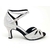 Chaussures de danse femme TIZIANA ARGENT à bouts ouverts en satin argent et strass talon argent strassé 7cm