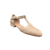 Chaussures de danse femme fermées AGATA cuir beige talon 2cm vue trois quart