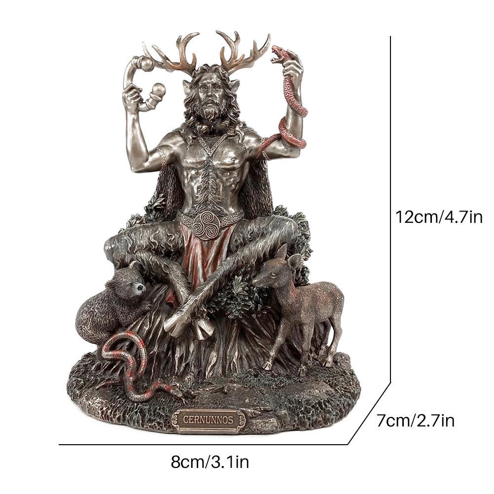 Cernunnos-Statue-en-r-sine-Statue-assise-Sculpture-celtique-figurine-de-dieu-pour-la-d-coration