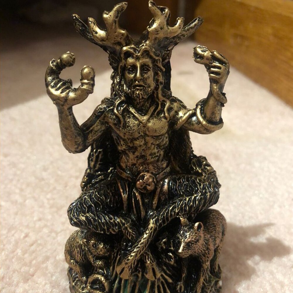 Cernunnos-Statue-en-r-sine-Statue-assise-Sculpture-celtique-figurine-de-dieu-pour-la-d-coration