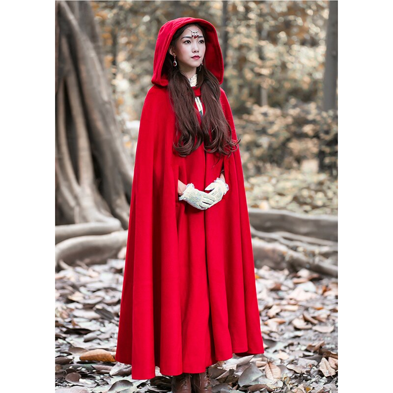 Manteau-capuche-Long-style-r-tro-pour-femme-manteau-rouge-la-mode-manteau-chaud-style-m
