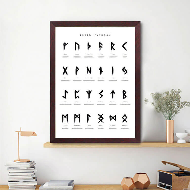 Affiche Viking - Alphabet Runique