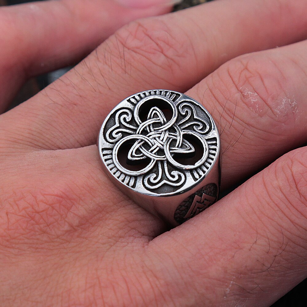 Bague-Vintage-Viking-Odin-celtique-pour-hommes-anneau-avec-n-ud-en-acier-inoxydable-anneau-de