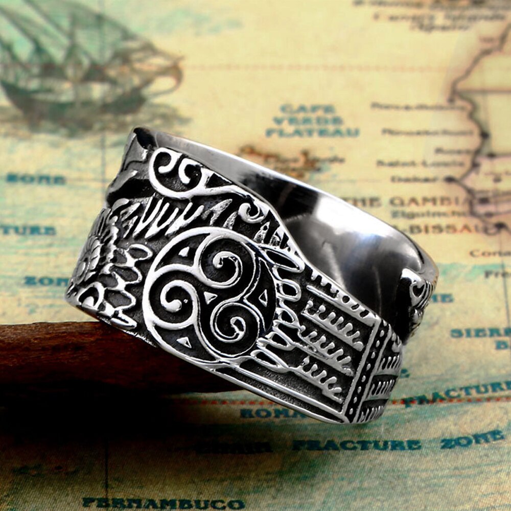 Bague-Vintage-Odin-Ravens-pour-hommes-anneau-Viking-en-acier-inoxydable-ouverture-r-glable-nordique-n