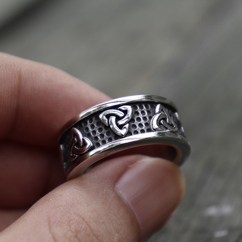 Viking-bague-n-ud-celtique-en-acier-inoxydable-pour-hommes-bague-de-mariage-Trinity-nordique-bijoux