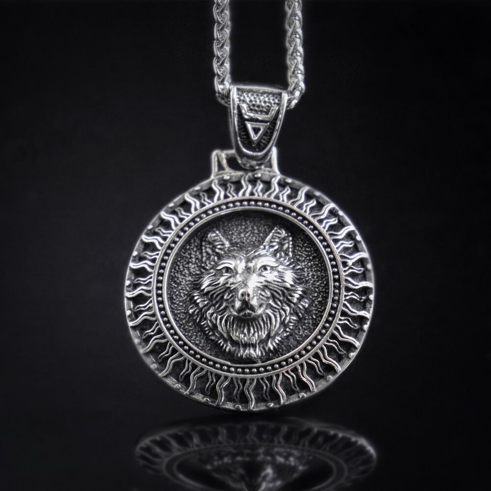 EYHIMD-pendentif-en-acier-inoxydable-Veles-de-soleil-noires-nordiques-loup-Rune-Viking-Talisman-amulette-scandinave