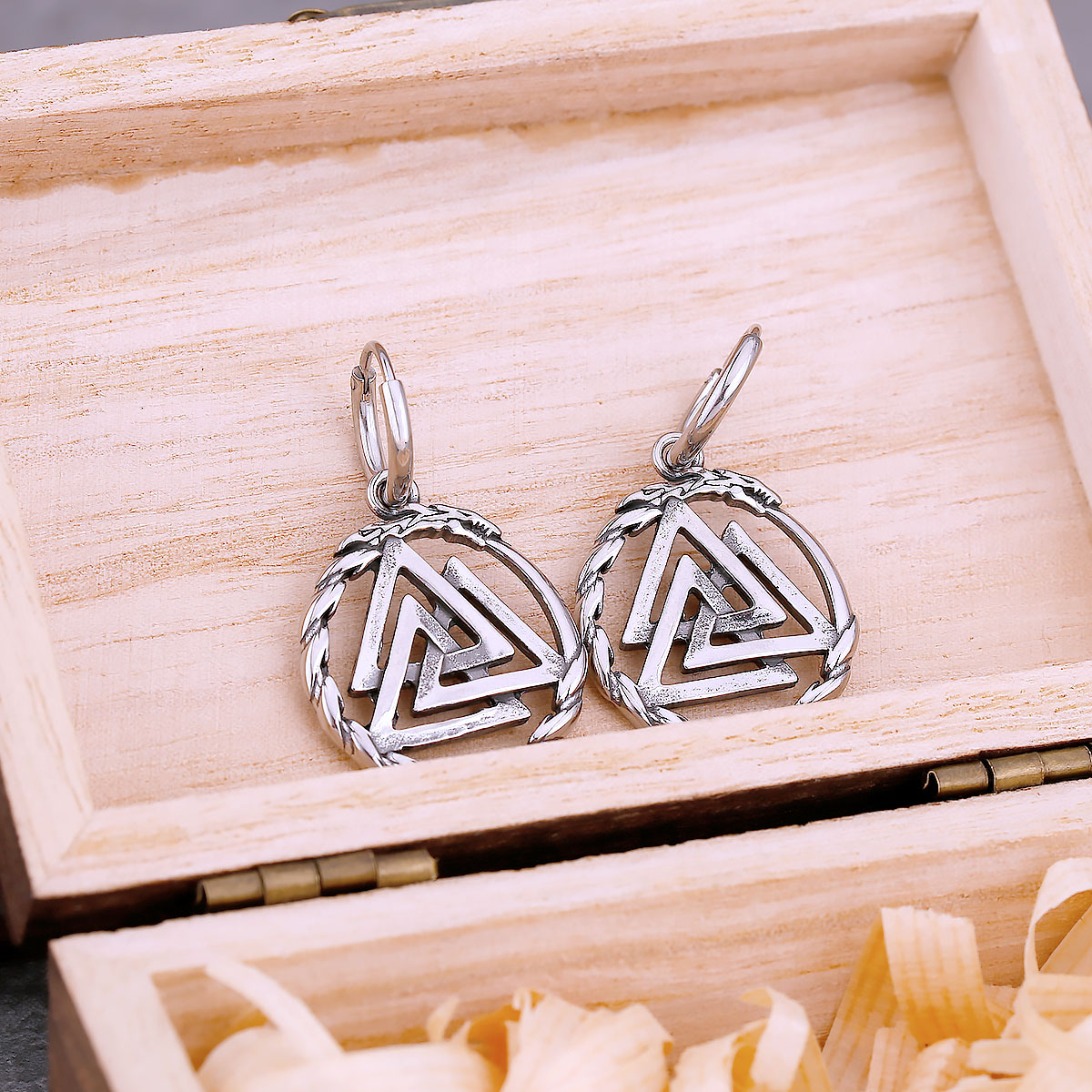 Boucles d\'Oreilles Viking Valknut