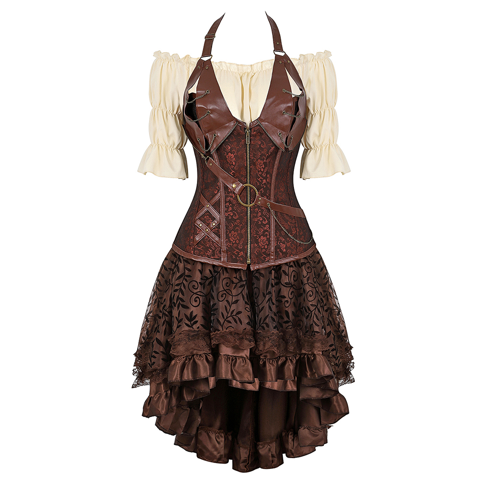 Robe-Corset-Steampunk-Costume-Cosplay-d-Halloween