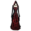 Robe-d-Halloween-Cosplayer-pour-Femme-Costume-de-Vampire-Vintage-M-di-val-Fant-me-Rouge