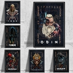 Asgard-toile-de-dieu-de-la-mythologie-nordique-affiches-et-imprim-s-peinture-d-art-mural